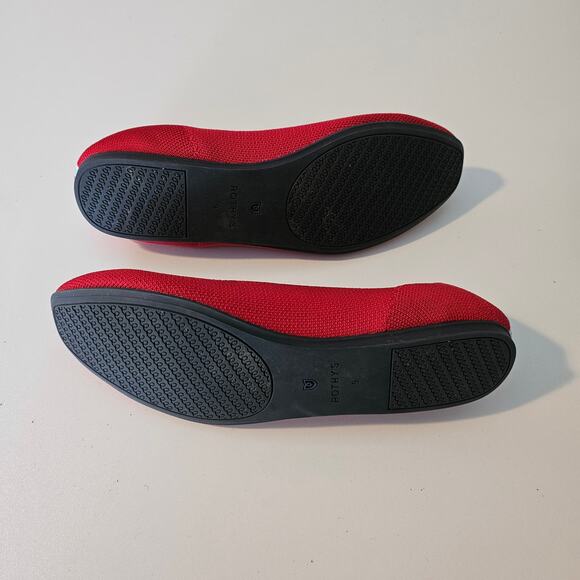Rothy's Cardinal Red Square Toe Flats Size 9 - Picture 6 of 6